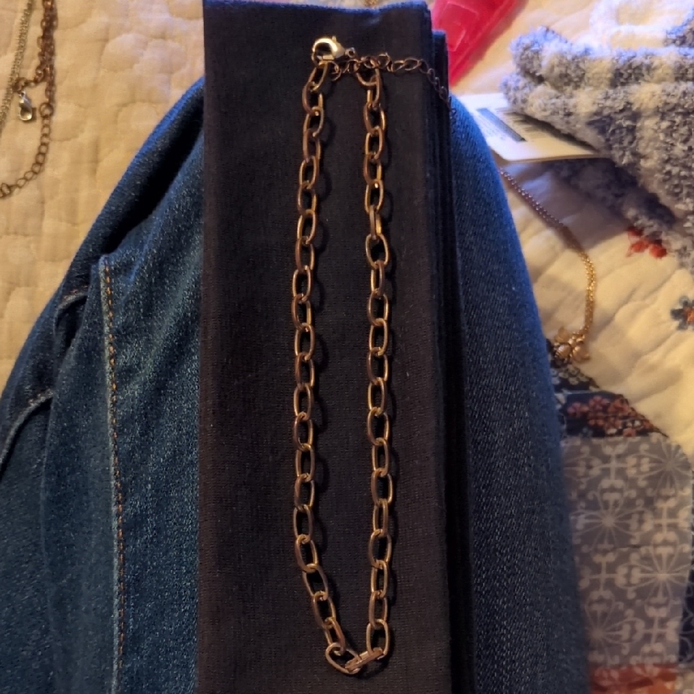 Elegant Bronze Chain Necklace